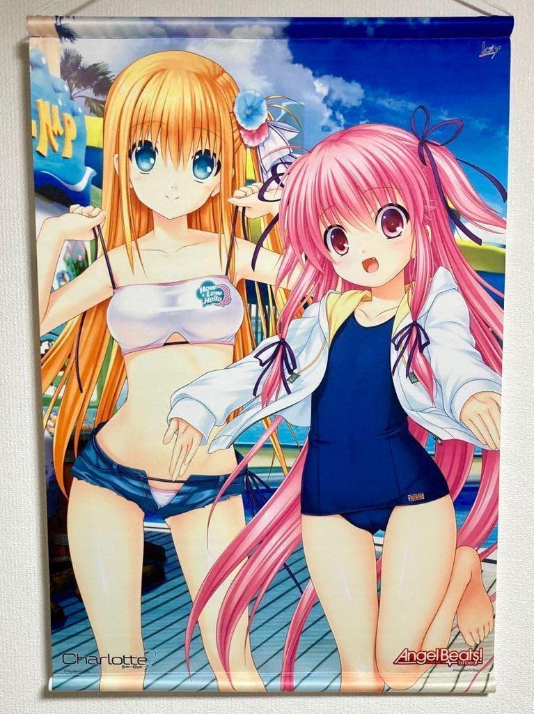 立華かなで＆友利奈緒 タペストリー Angel Beats!×Charlotte Amazon.co.jp: Angel Beats!/Charlotte B2タペストリー 立華かな